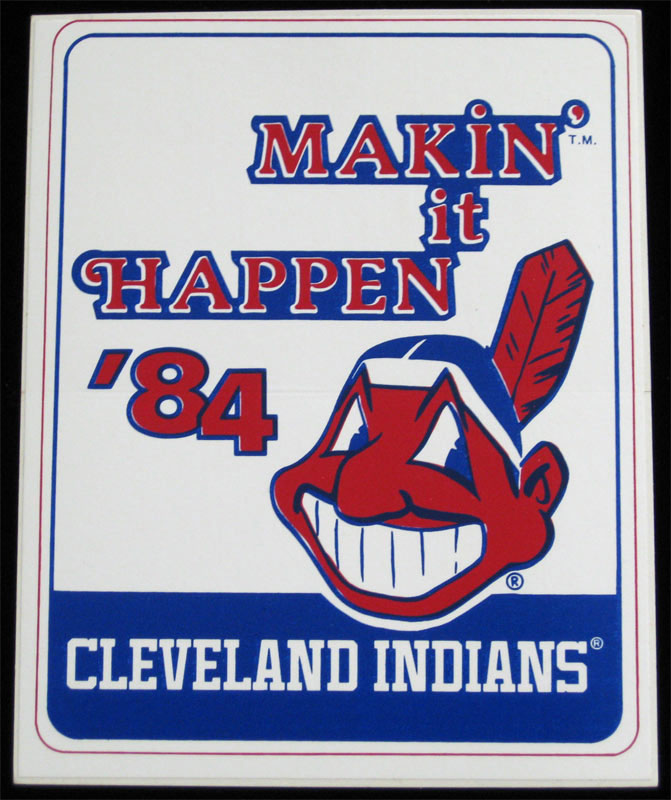 Cleveland Indians 1984 Wheaties Baseball Card Day Makin it Happen Sticker