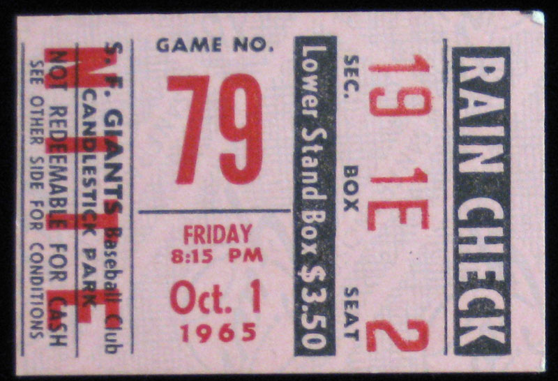 San Francisco Giants Ticket