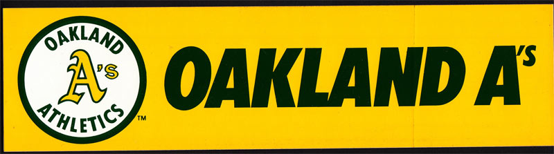 Oakland Athletics 1970's A's Bumper Bumper Sticker