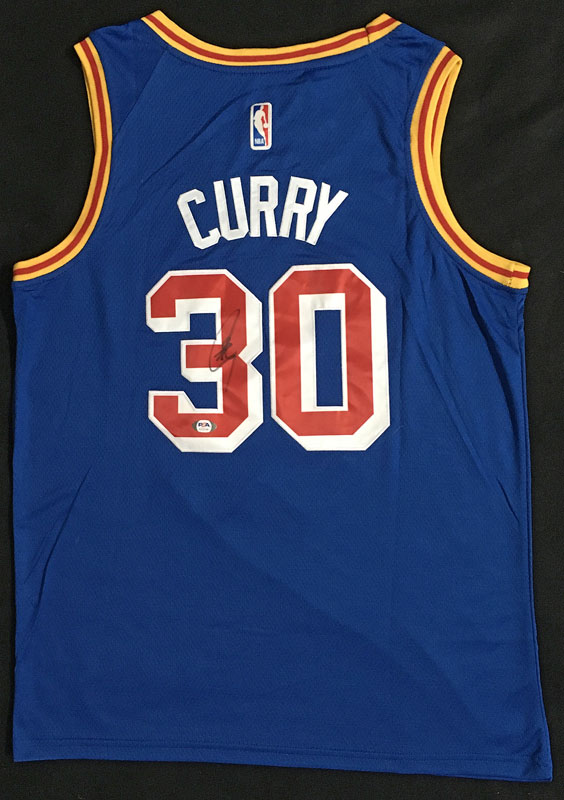 Stephen Curry Golden State Warriors Signed Autographed Basketball Jersey