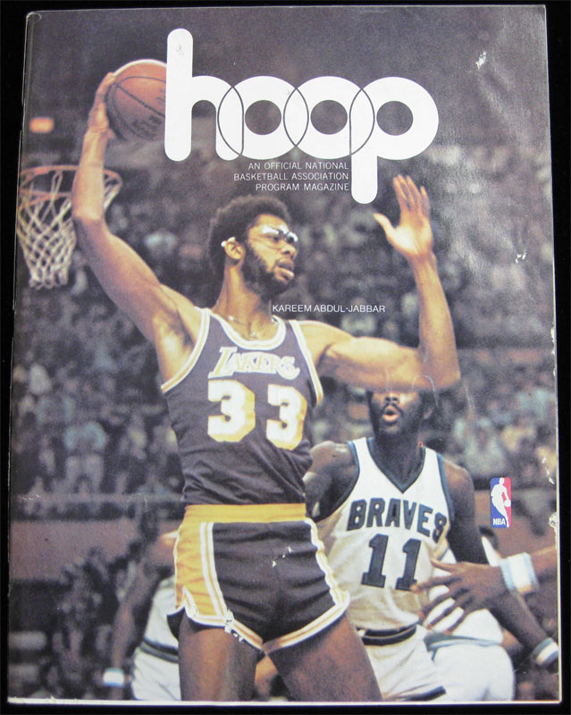 1973 Warriors vs Lakers NBA Hoop Magazine Basketball Program