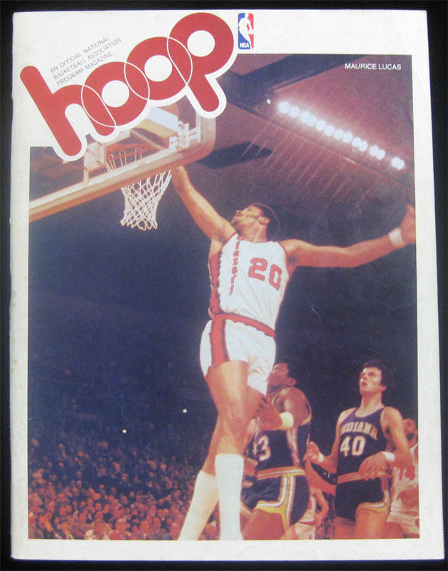 1977 Warriors vs Trail Blazers NBA Hoop Magazine Basketball Program