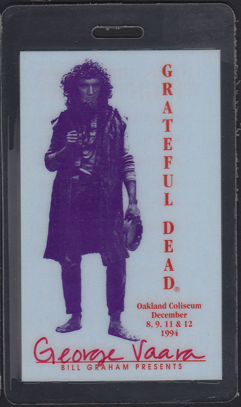 Grateful Dead Oakland 1994 Crew Pass Laminate