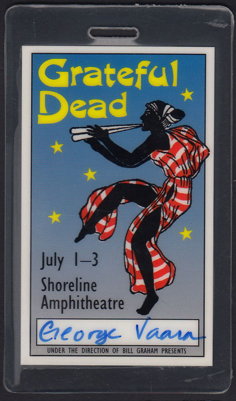 Grateful Dead July 1994 Shoreline Crew Pass Laminate