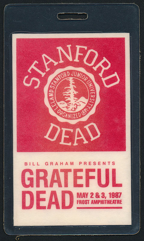 Grateful Dead 1987 Stanford BGP Staff Security Laminate