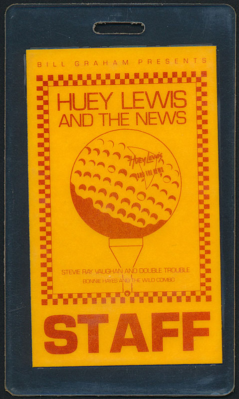 Huey Lewis and the News - Stevie Ray Vaughan BGP Staff Used Laminate