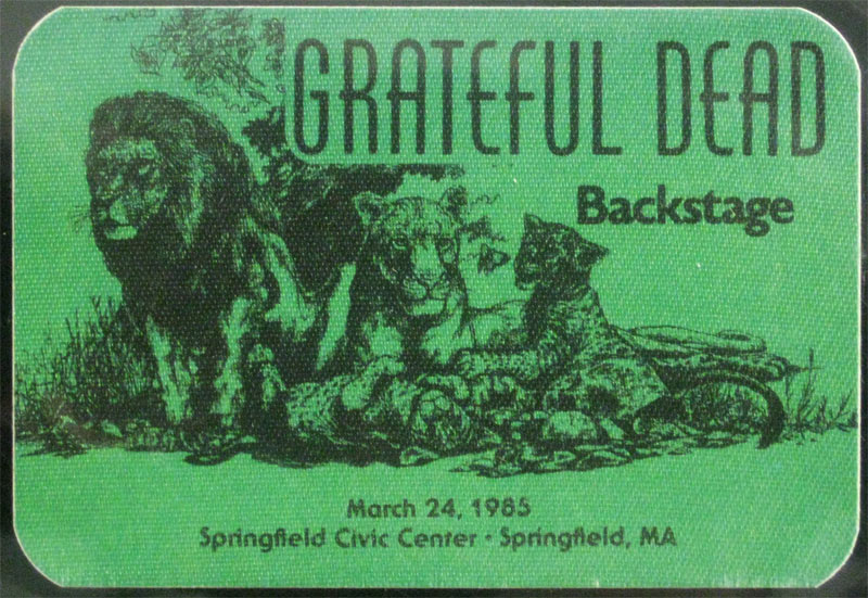 Grateful Dead 3/24/1985 Springfield MA Backstage Pass
