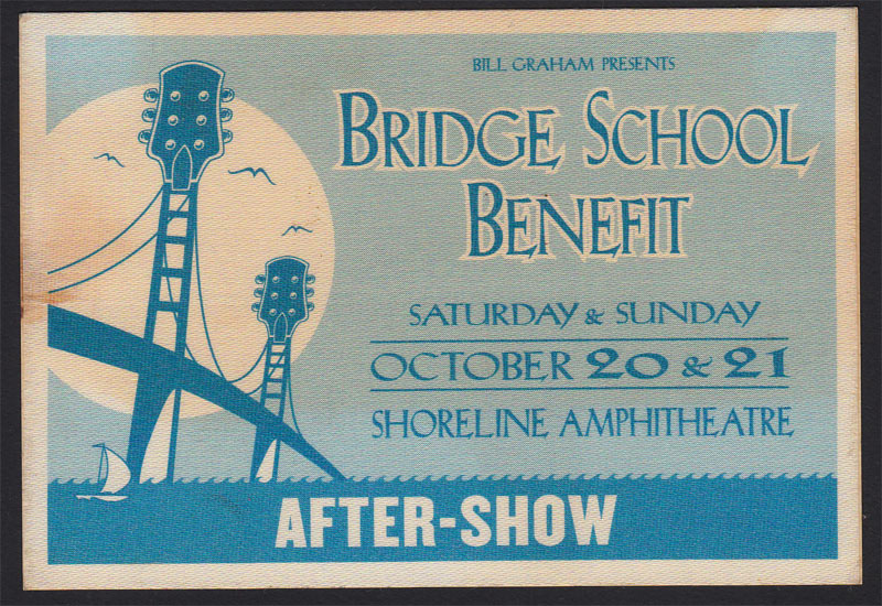 Bill Graham Presents 15th Annual Bridge School Benefit After-Show Backstage Pass