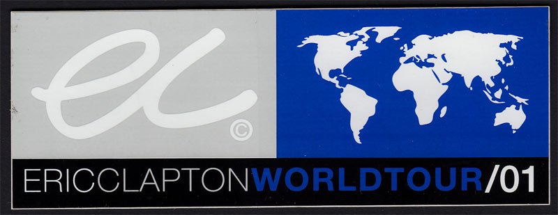 Eric Clapton World Tour 2001 Sticker