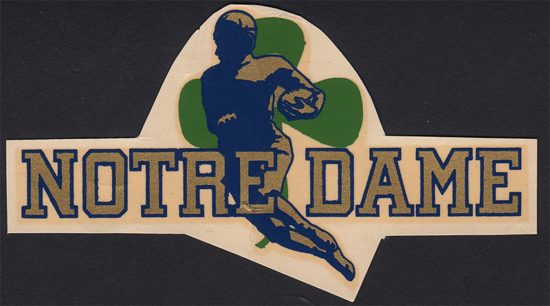 University of Notre Dame Fighting Irish Football Decal