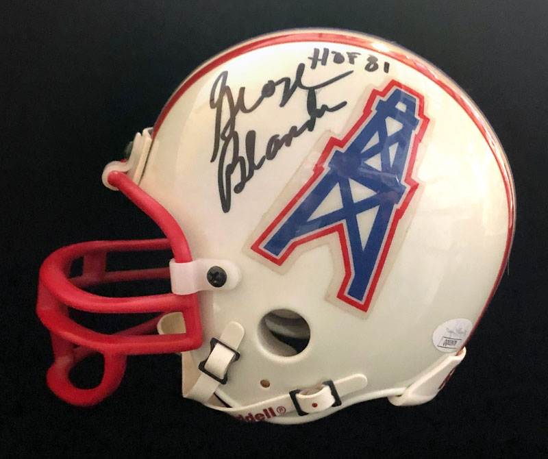 George Blanda Houston Oilers 1981 Hall of Fame Football Autographed Mini Helmet