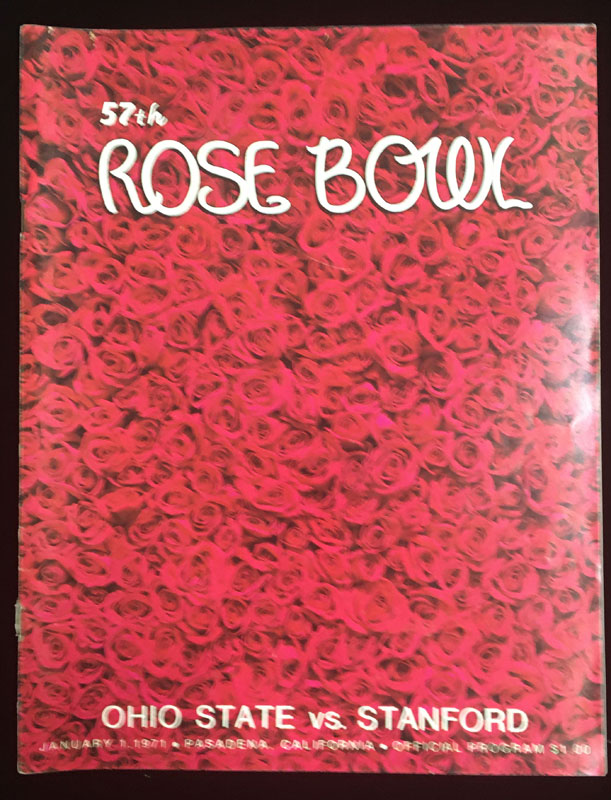 1971 Ohio State vs. Stanford Rose Bowl College Football Program