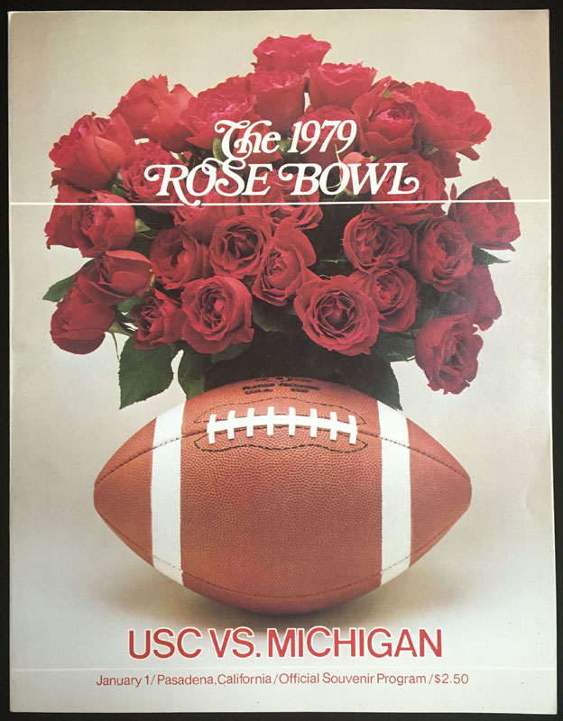 1979 USC vs Michigan Rose Bowl College Football Program