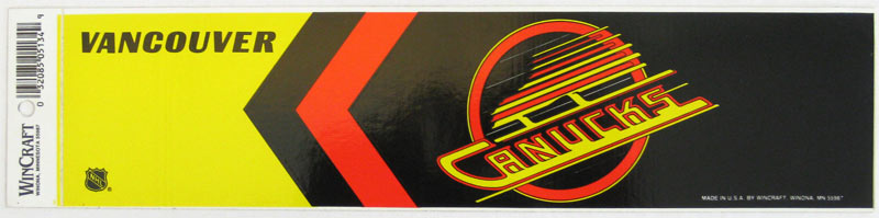 Vancouver Canucks Bumper Sticker