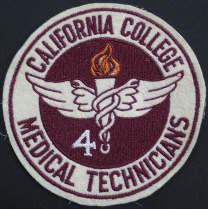 California College **RARE** Medical Technicians VTG Felt Patch antique surgical Patch