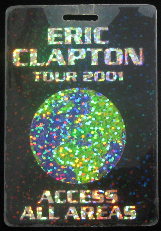 Eric Clapton World Tour 2001 Access All Areas Laminate