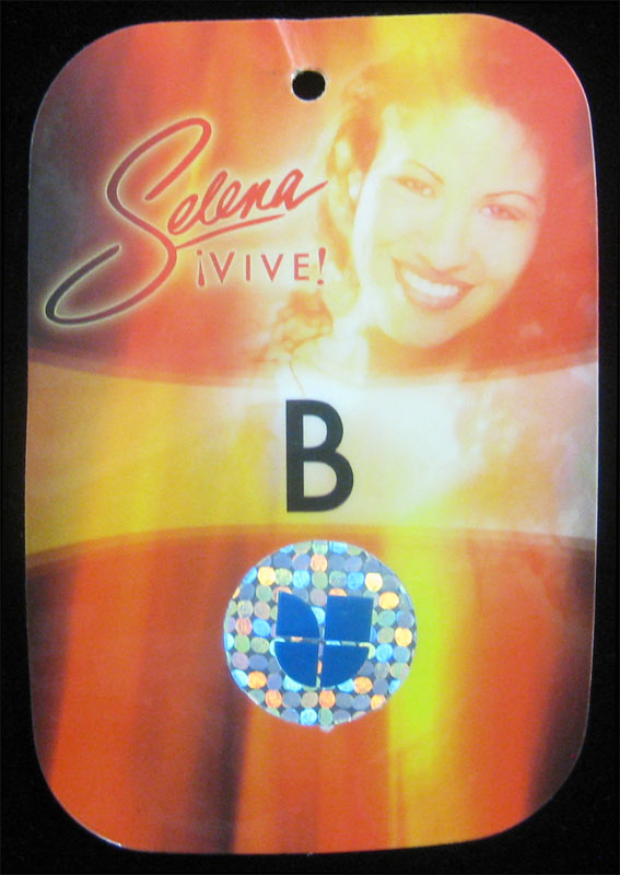 Selena Quintanilla Perez Vive Tour 2005 Wardrobe Backstage Pass Laminate