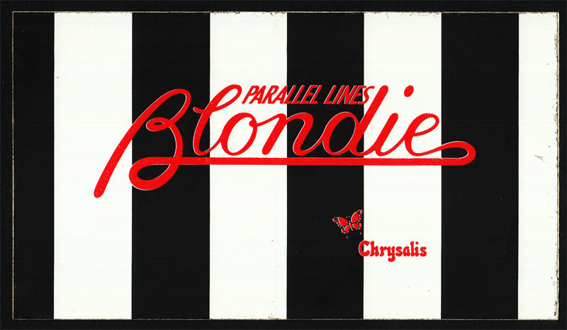 Blondie Parallel Lines 1978 Promo Bumper Sticker
