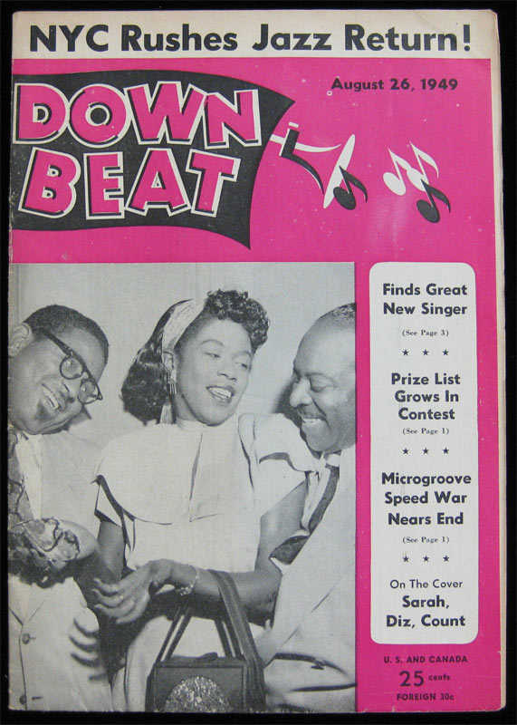 August 1949 issue of Down Beat jazz magazine (USA) August 1949 issue of Down Beat jazz magazine (USA)