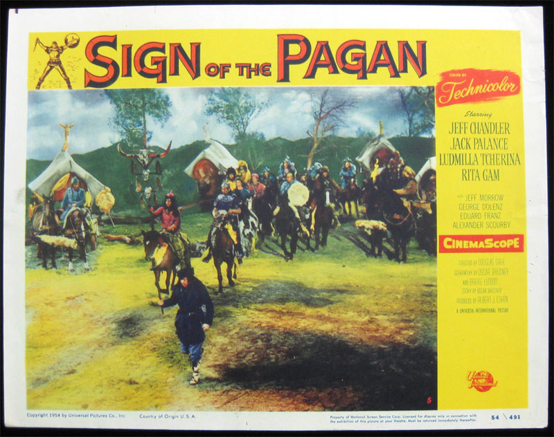 Sign of the Pagan Lobby Card