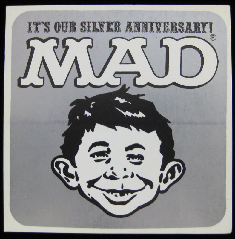 Mad Magazine 1977 Silver Anniversary Sticker