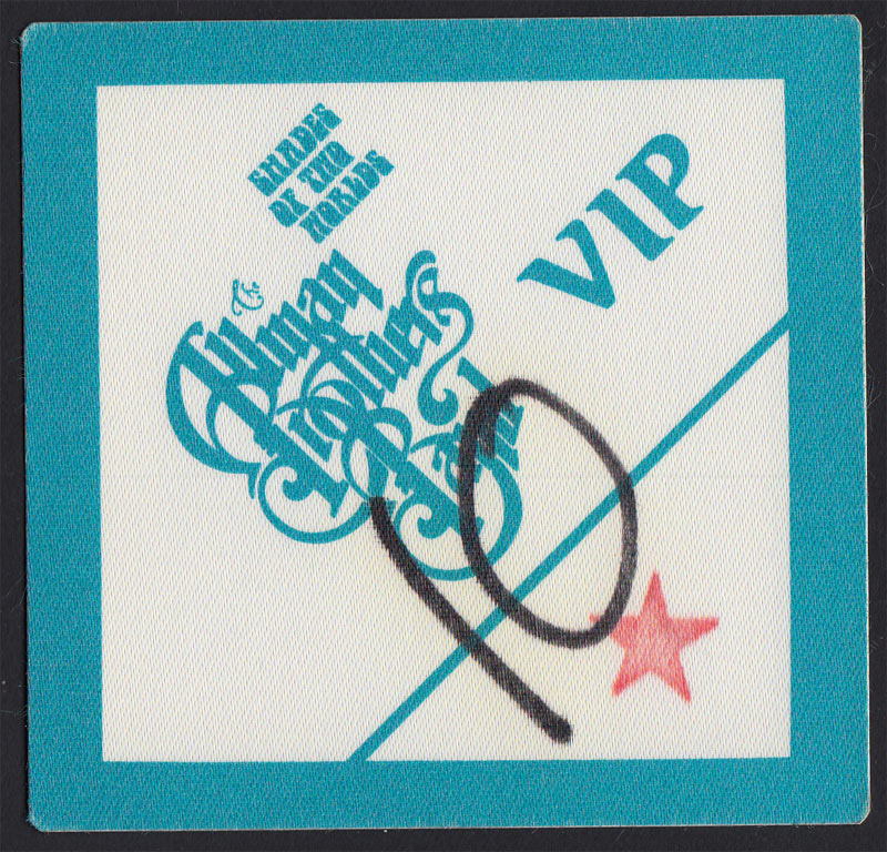 Allman Brothers Band Backstage Pass