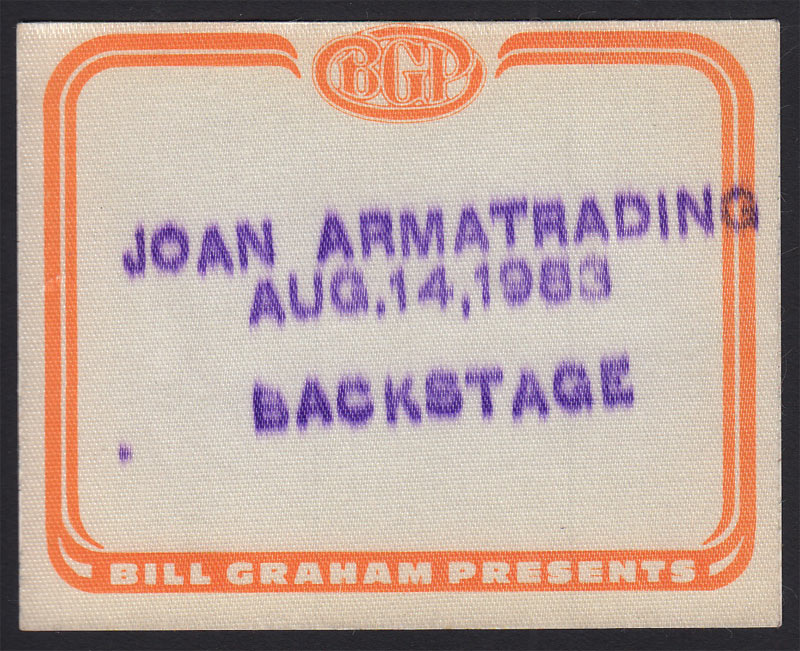 Joan Armatrading Backstage Pass