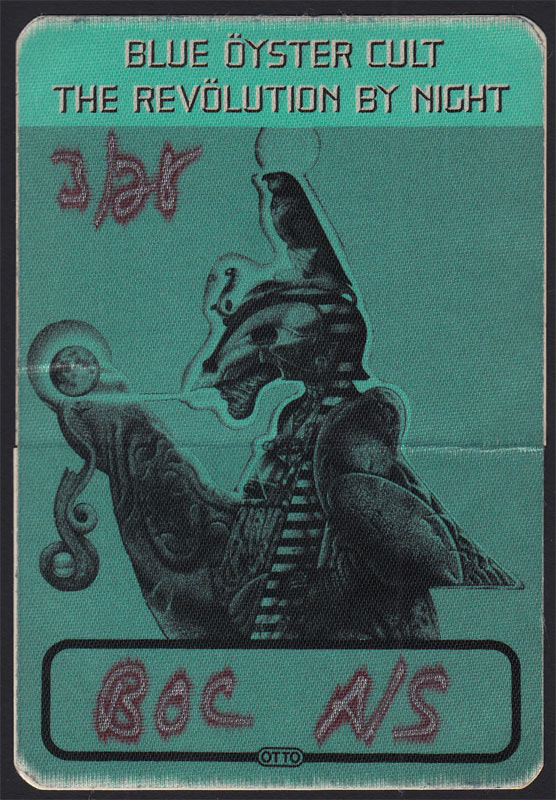 Blue Oyster Cult Revolution By Night Backstage Pass