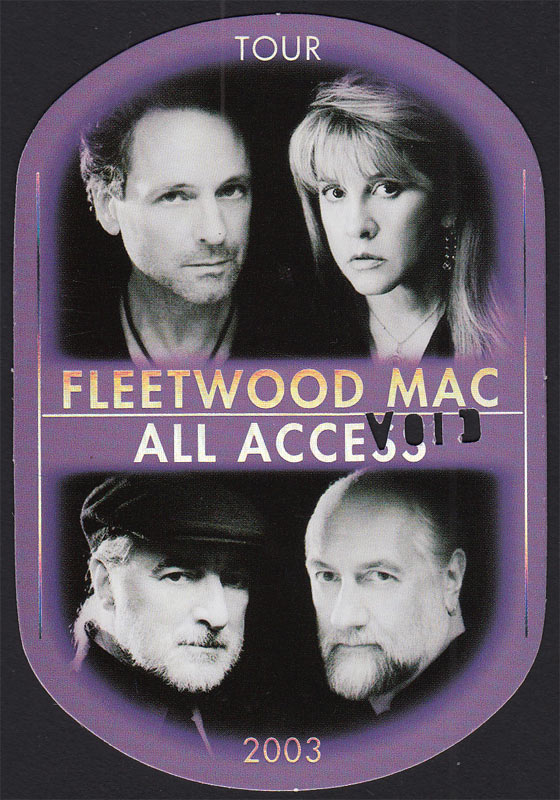 Fleetwood Mac Say You Will Tour 2003 All Access Backstage Pass