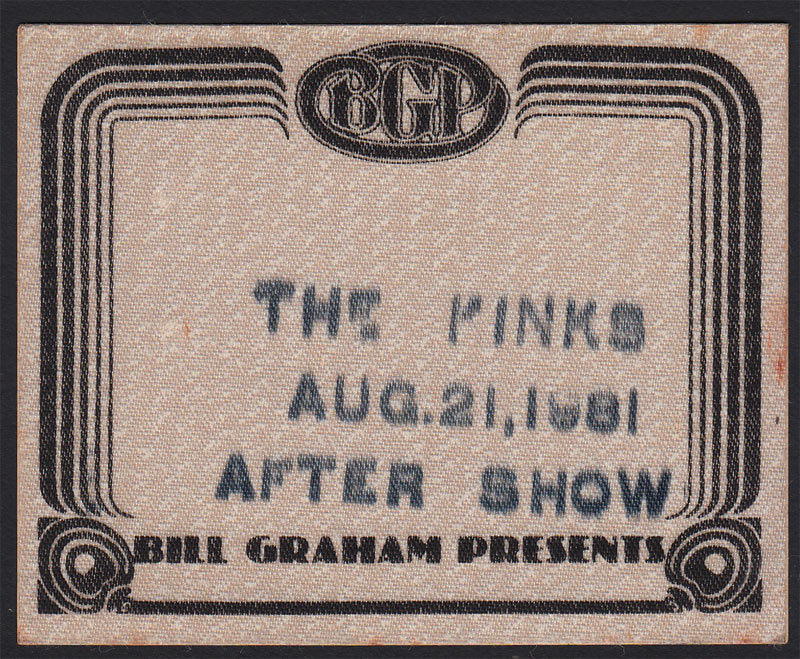 The Kinks After Show Backstage Pass