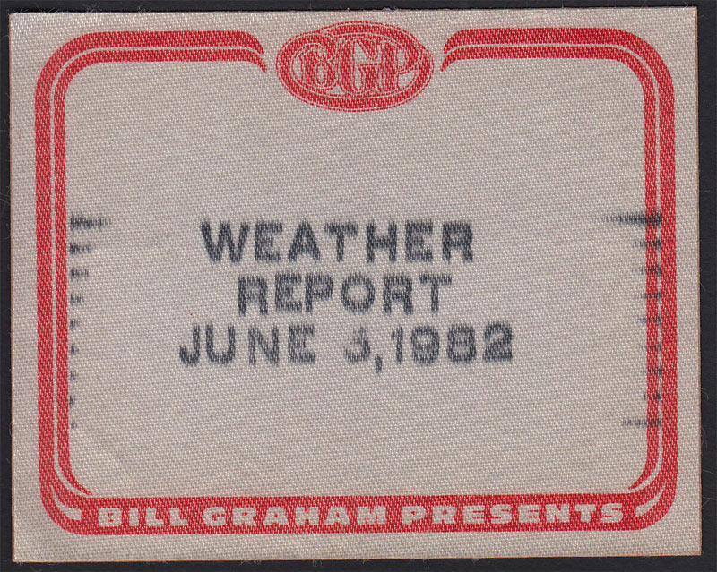 Weather Report Backstage Pass