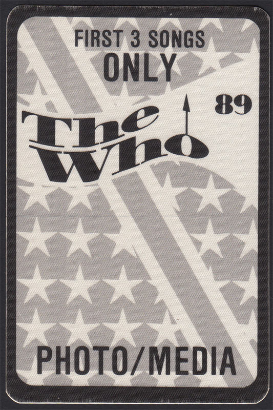 The Who 1989 Photo/Media Backstage Pass