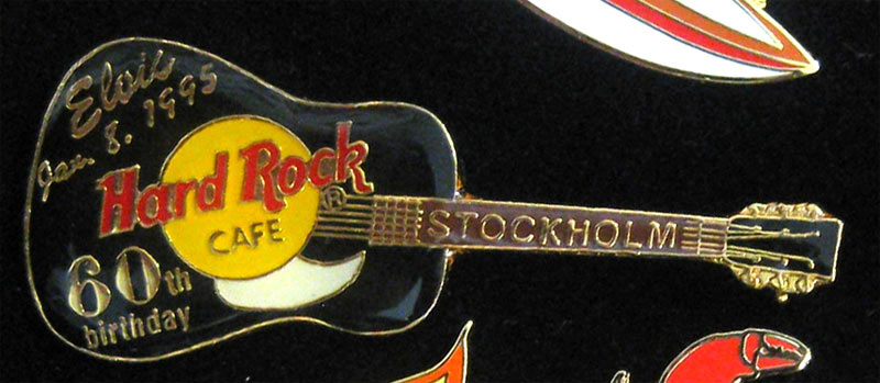 Stockholm Sweden Elvis's 60th Birthday 1995 Hard Rock Cafe Pin