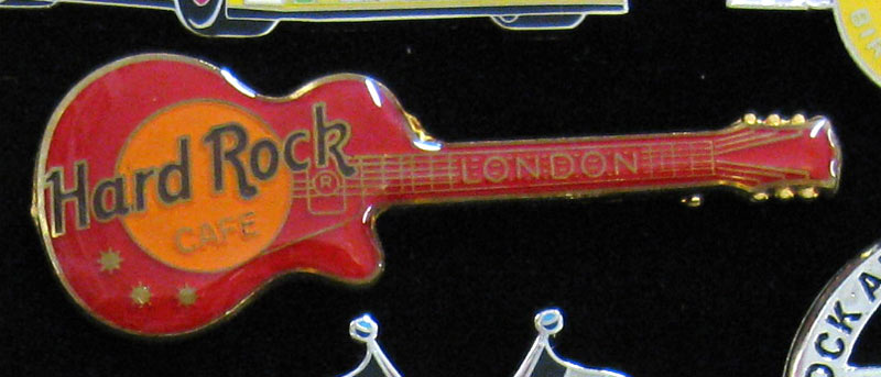 London Red Les Paul Hard Rock Cafe Pin