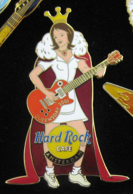 Big head Hard Rock Cafe pin Amsterdam Waiter Series December 2001 Small body 