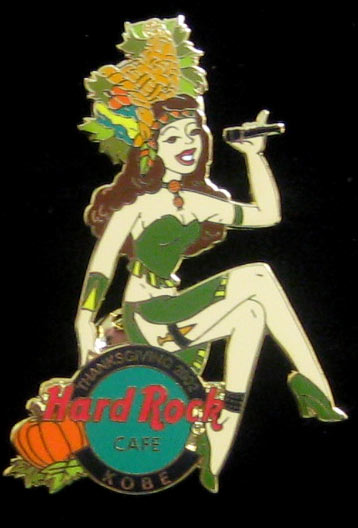 Kobe Japan Thanksgiving 2002 Hard Rock Cafe Pin