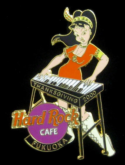 Fukuoka Japan Thanksgiving 2000 Hard Rock Cafe Pin