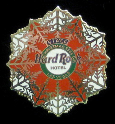 Las Vegas Hard Rock Hotel Christmas 2006 Staff Hard Rock Cafe Pin
