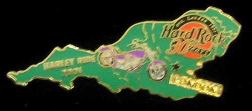 London 30th Anniversary Harley Ride 2001 Hard Rock Cafe Pin
