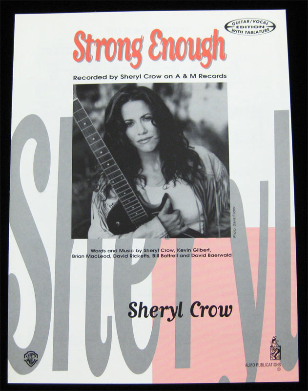 Sheryl Crow 1995 Strong Enough Guitar Vocal Sheet Music
