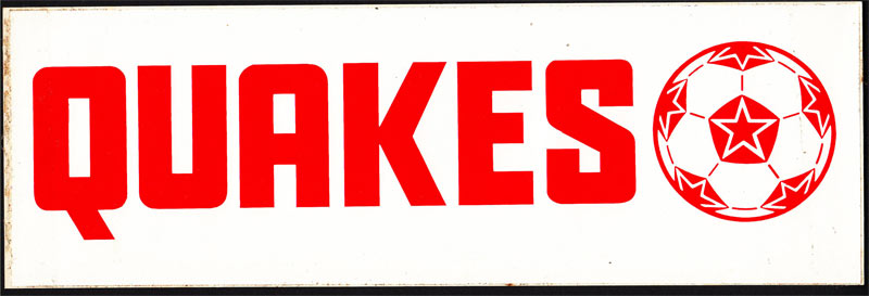 San Jose Earthquakes San Jose Quakes NASL Soccer Bumper Sticker