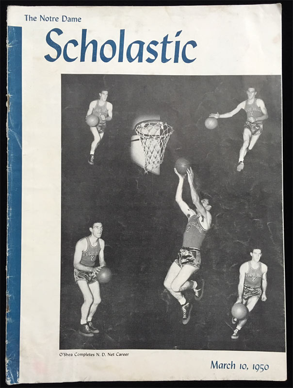 University of Notre Dame Scholastic March 10 1950 College Basketball Program