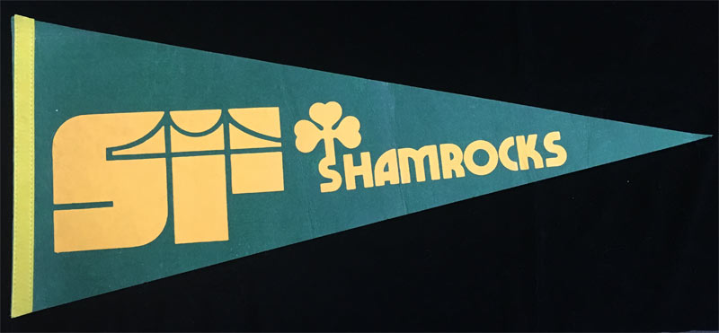 San Francisco Shamrocks 1977/78 1st Year PHL Hockey Champions Pennant