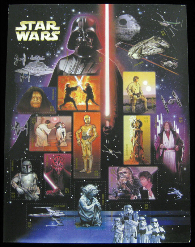 Star Wars Stamp Sheet 15 x 41 Star Wars Postage Stamp