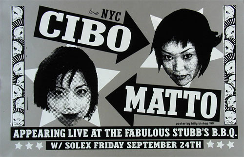 Billy Bishop Cibo Matto Poster