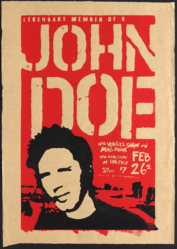 Lon Jerome John Doe (of X fame) Poster