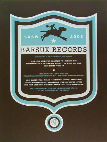 Aesthetic Apparatus Barsuk Records Poster