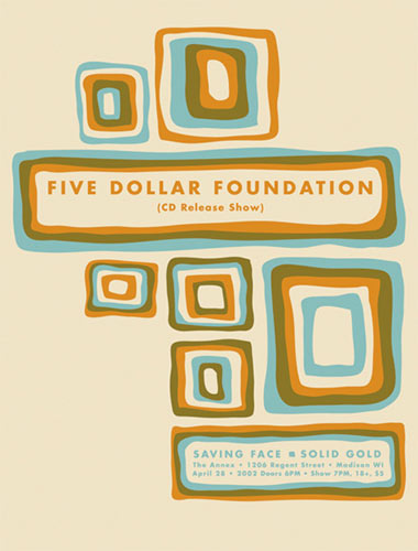 Aesthetic Apparatus Five Dollar Foundation CD Release Show Poster
