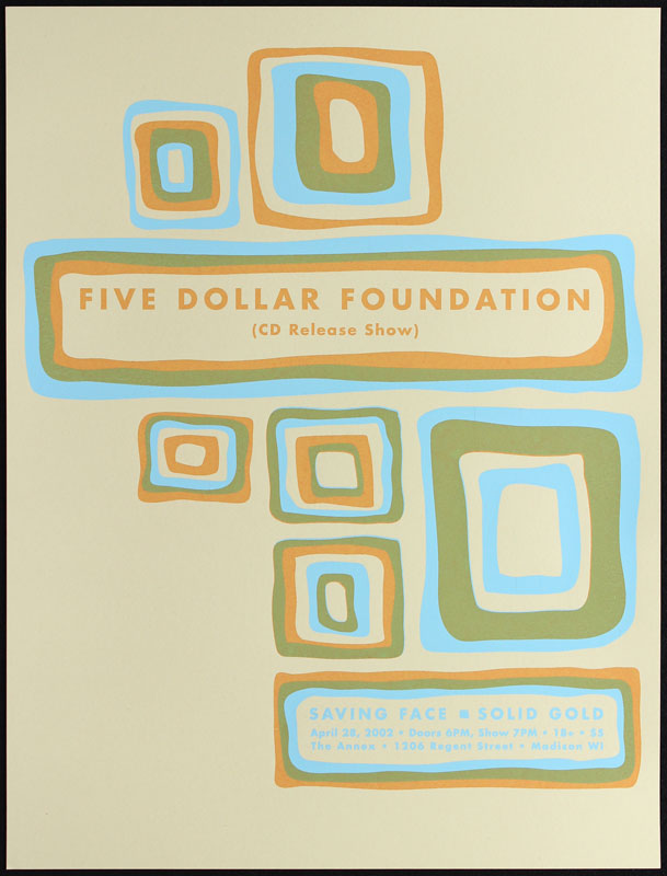 Aesthetic Apparatus Five Dollar Foundation CD Release Show Poster