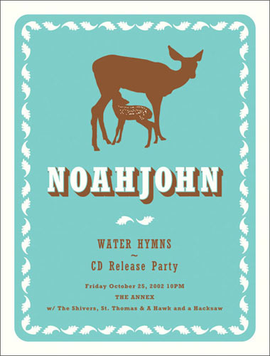 Aesthetic Apparatus Noah John Water Hymns CD Release Party Poster